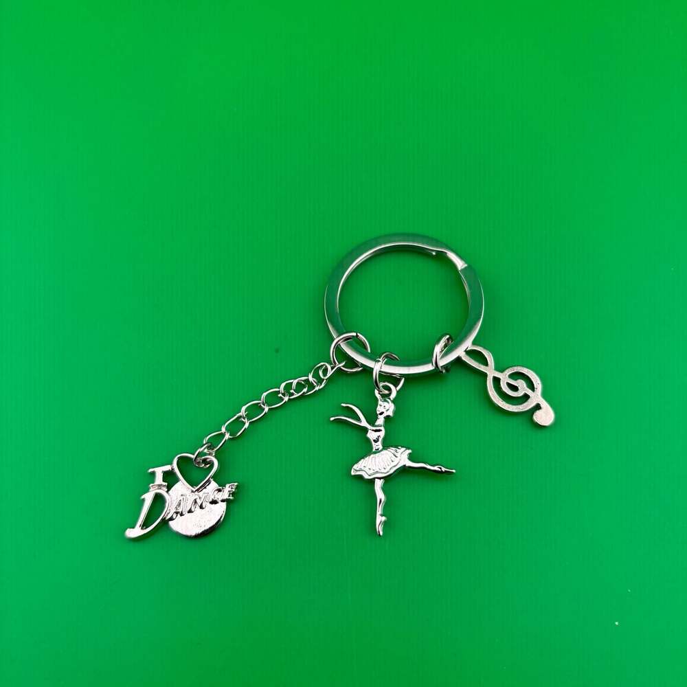 MAOFAED Dance Teacher Gift Keychain with Ballerina and Music Note Charms
